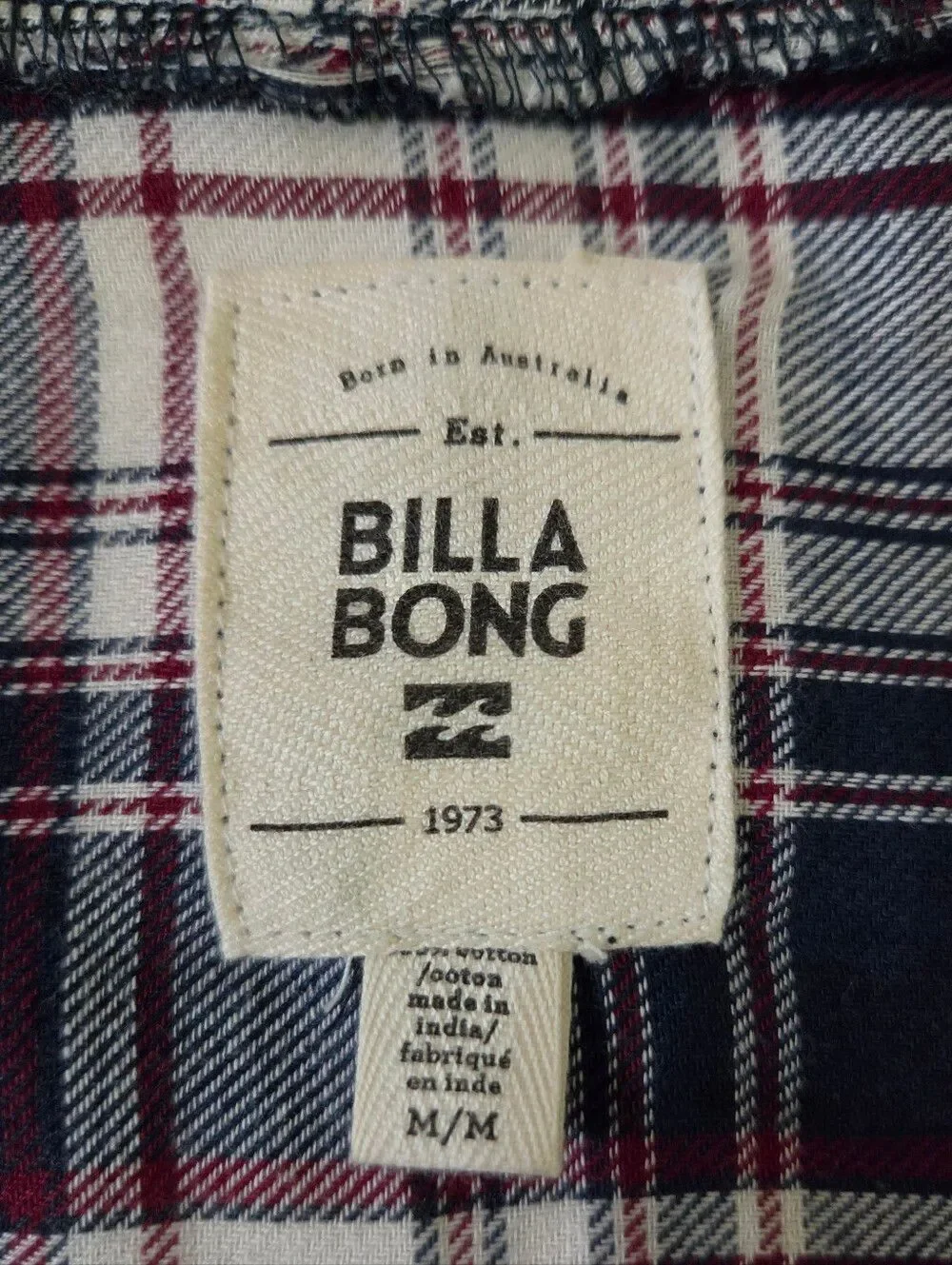 Billabong Navy Plaid Liv It Up Cardigan Flyaway Fringe Front Top - Picture 6 of 16